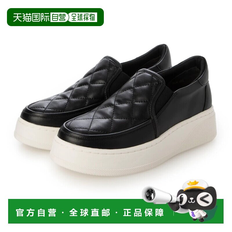 日本直邮Mackintosh 黑色厚底绗缝一脚蹬运动鞋厚底鞋