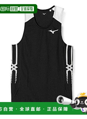 【日本直邮】Mizuno美津浓男式田径速干背心2XL黑色x白色 U2MA805