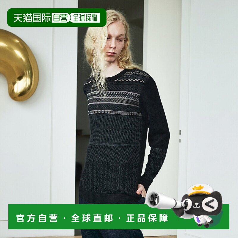 1h可退 日本直邮5351 POUR LES HOMMES 男士数码提花圆领针织衫 0