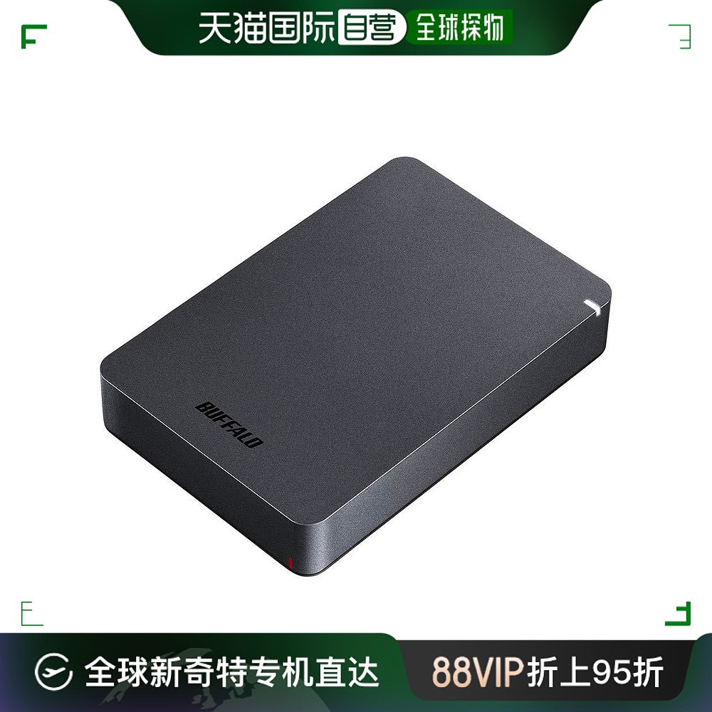 【日本直邮】BUFFALO外置硬盘4TB USB3.1Gen.1黑HD-PGF4.0U3-GB