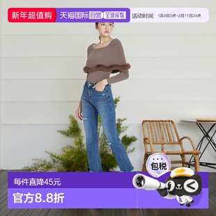 日本直邮日潮 GRL毛毛领斗篷风针织上衣an1344针织衫