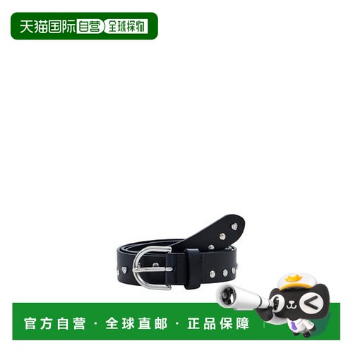 日本直邮Desigual 带铆钉人造皮革腰带 [88994916] 黑色 棕色