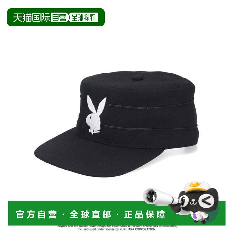 OVERRIDE PLAYBOY 经典款兔头Logo刺绣平顶棒球帽 鸭舌帽 男女同