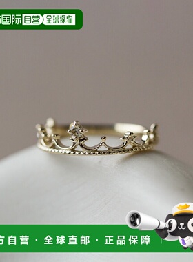 1h可退 日本直邮cui-cui K10YG 黄金 装饰钻石皇冠戒指 759560