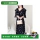 日本直邮日潮 mily bilet荷叶边花卉肩开衩连衣裙mi1139037