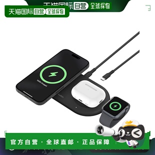 【日本直邮】Belkin贝尔金 3in1无线充电器5W充电 1.5m 黑 WIZ022