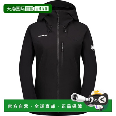 【日本直邮】猛犸象 Trekkers SO软壳连帽夹克 亚洲版女款 黑色