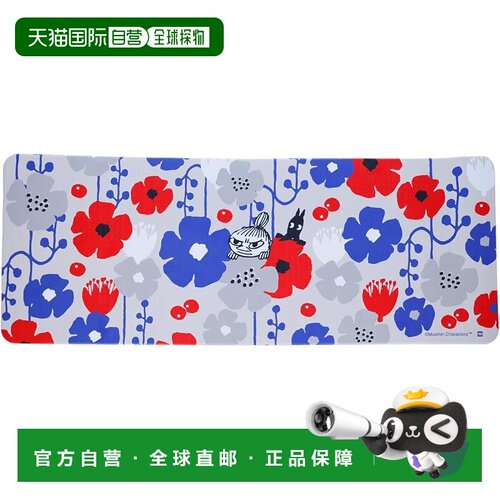 【日本直邮】丸真 姆明花卉饼干吸水易洗防滑厨房防滑长地垫 1445
