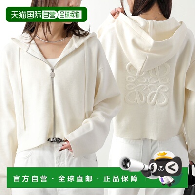 日本直邮LOEWE 罗意威 Anagram 女士羊毛针织拉链连帽卫衣 S359Y1