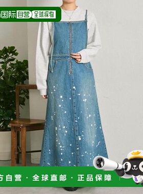 日本直邮官方授权 ear PAPILLONNER 涂鸦牛仔吊带连衣裙【SUM1 ST