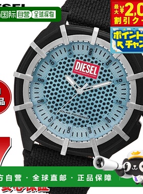 日本直邮Diesel 男士手表 Solar FRAMED Solar 黑色蓖麻油表 DZ46