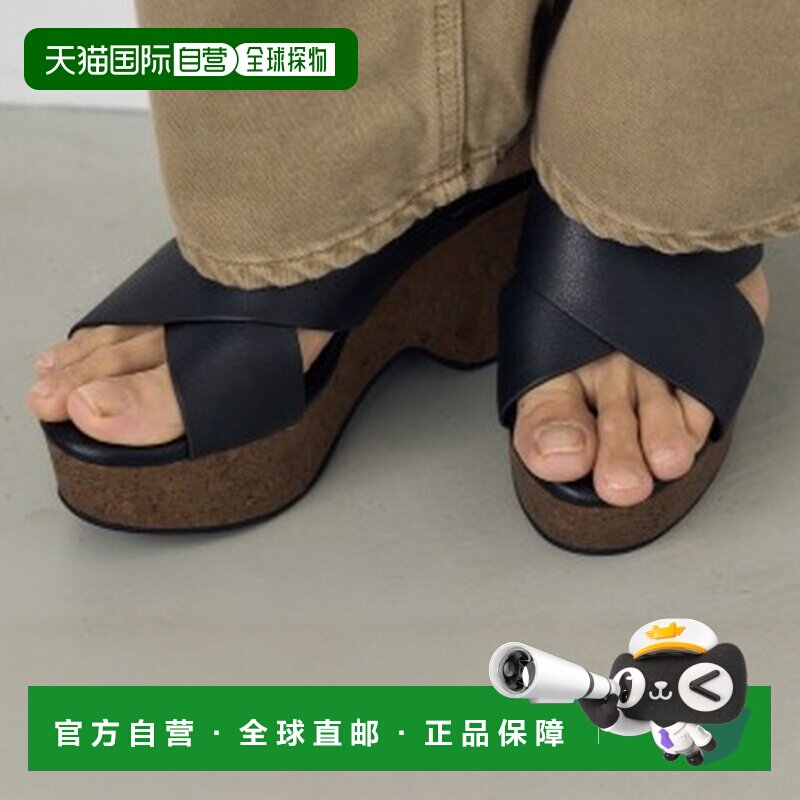 日本直邮AZUL BY MOUSSY 女士 楔形底交叉带凉鞋 250JSB557051