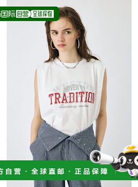 日本直邮MOUSSY OVERLAPPING LOGOS 无袖T恤 [MO1164EW036389] 白