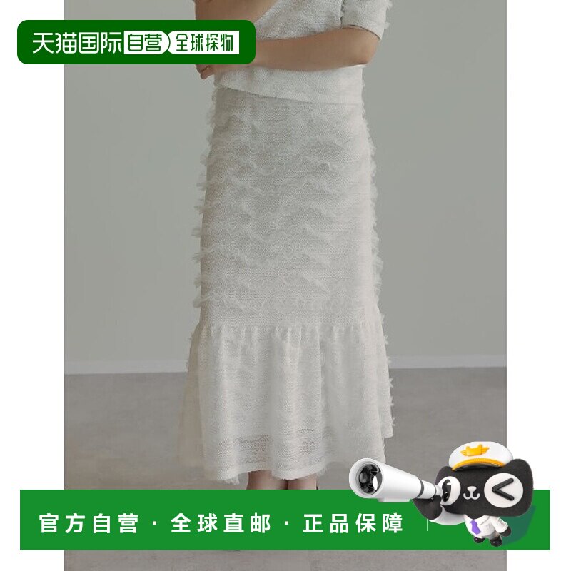 1h可退 日本直邮MEISM Re:EDIT 女士低身高款荷叶边蕾丝连衣裙 13