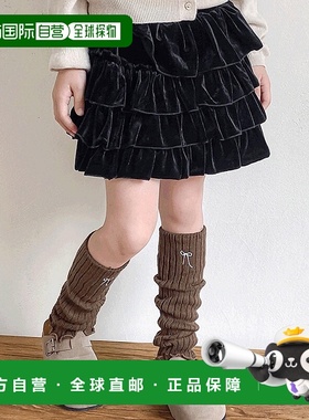 1h可退 日本直邮lulu noix 儿童 蕾丝刺绣腿套 宽松可爱造型 N154