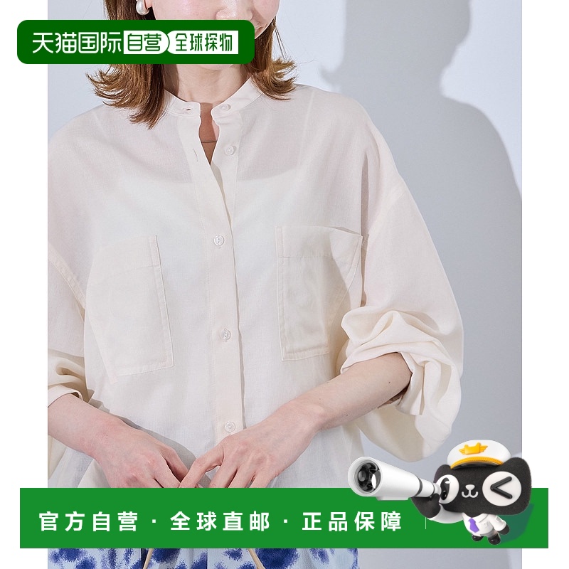 1h可退 日本直邮ROPE' PICNIC 若佩尼 女士可选长度无领透视衬衫