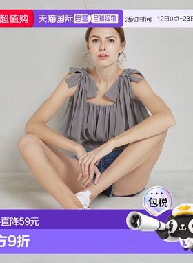 日本直邮日潮 GRL 拉梅西亚露肩蝴蝶结短款上衣女装 TU1190
