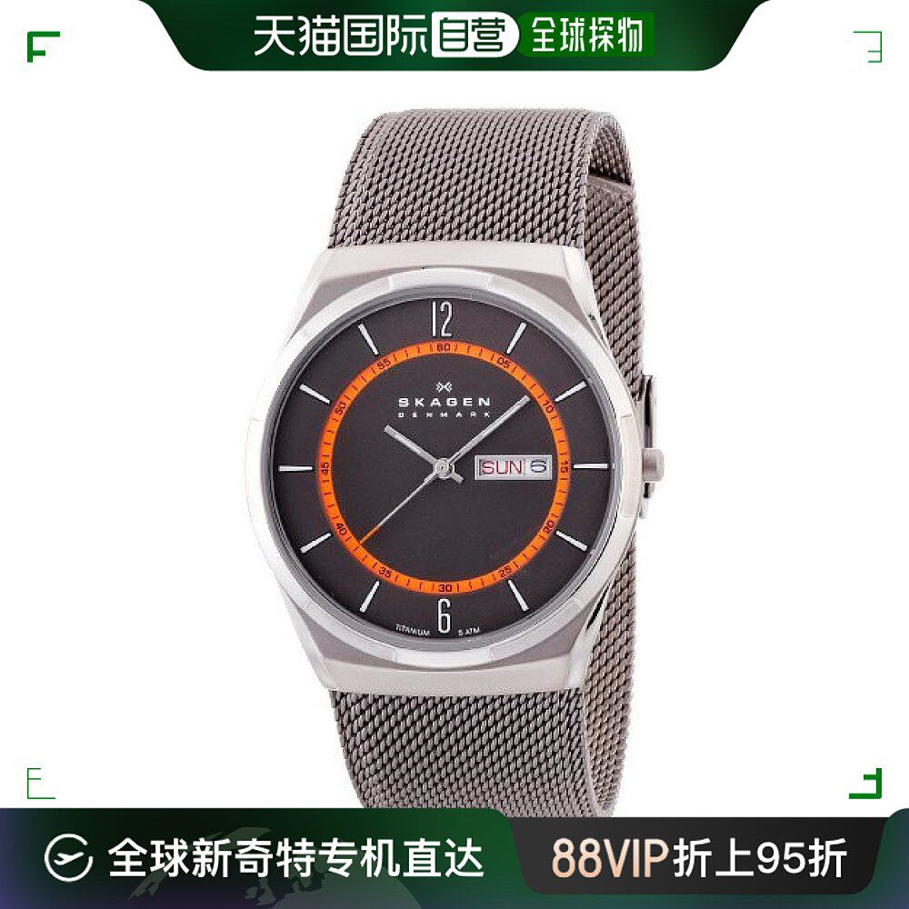 【日本直邮】skagen诗格恩 男士手表 黑色表盘 / 银色 skw6007