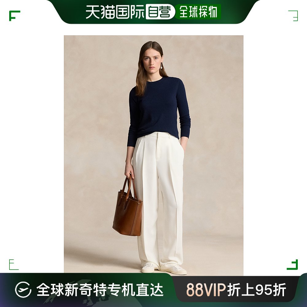 日本直邮Polo Ralph Lauren SS23 纯色高腰宽松直筒休闲裤 女款
