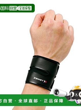 【日本直邮】Zamst赞斯特户外运动轻薄腕带L黑色足球护具 374003