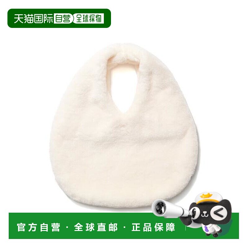 1h可退 日本直邮Francfranc 毛皮单把手包 米白色新款手提包皮包