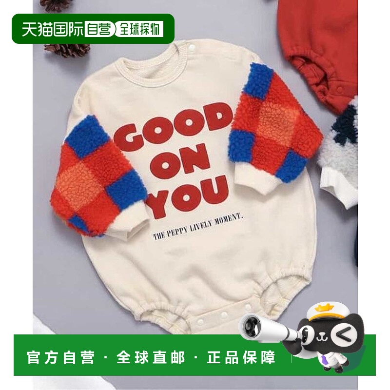 1h可退 日本直邮官方授权 BREEZE Bpop 袖部羊羔绒连衣裙 日本童