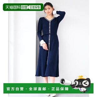 1h可退 日本直邮MISCH MASCH 2025春夏新款 袖口V领针织连衣裙/MM