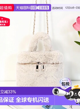 日本直邮日潮 GRL2Way 手提包化妆包斜挎包TR1000兔毛