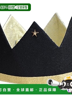 【日本直邮】Clearstone城市派对布艺可调整生日头冠黑×金色