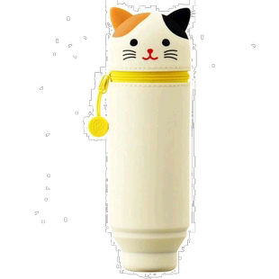 【日本直邮】lihit lab.文具用品立式笔袋 PuniLabo三色猫做工精