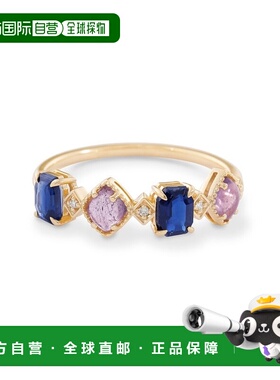 1h可退 日本直邮agete 阿卡朵 agete 女士K10镶嵌多色宝石戒指 独