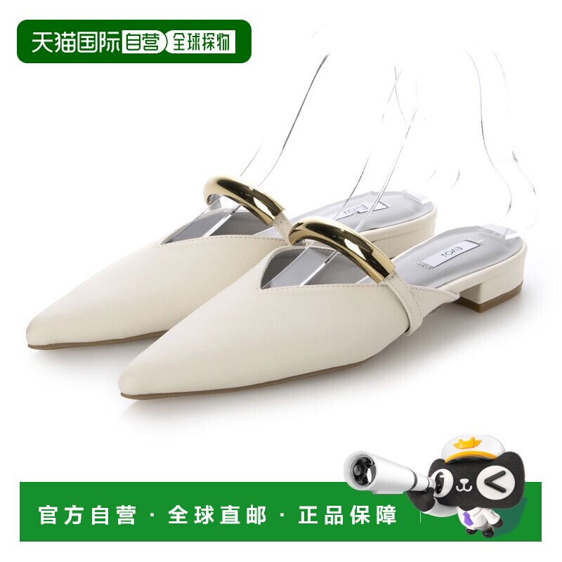 日本直邮EVOL IY5706 [Evol] [柔软舒适] 金色图案平底穆勒鞋 IY5 - 实物图
