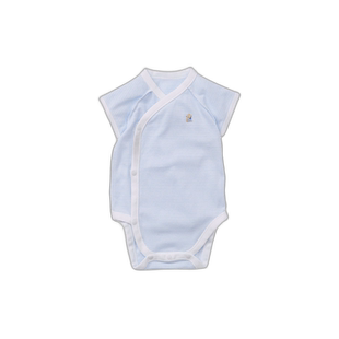 日本直邮日潮 familiar 日本制纯棉条纹宝宝包屁连体衣