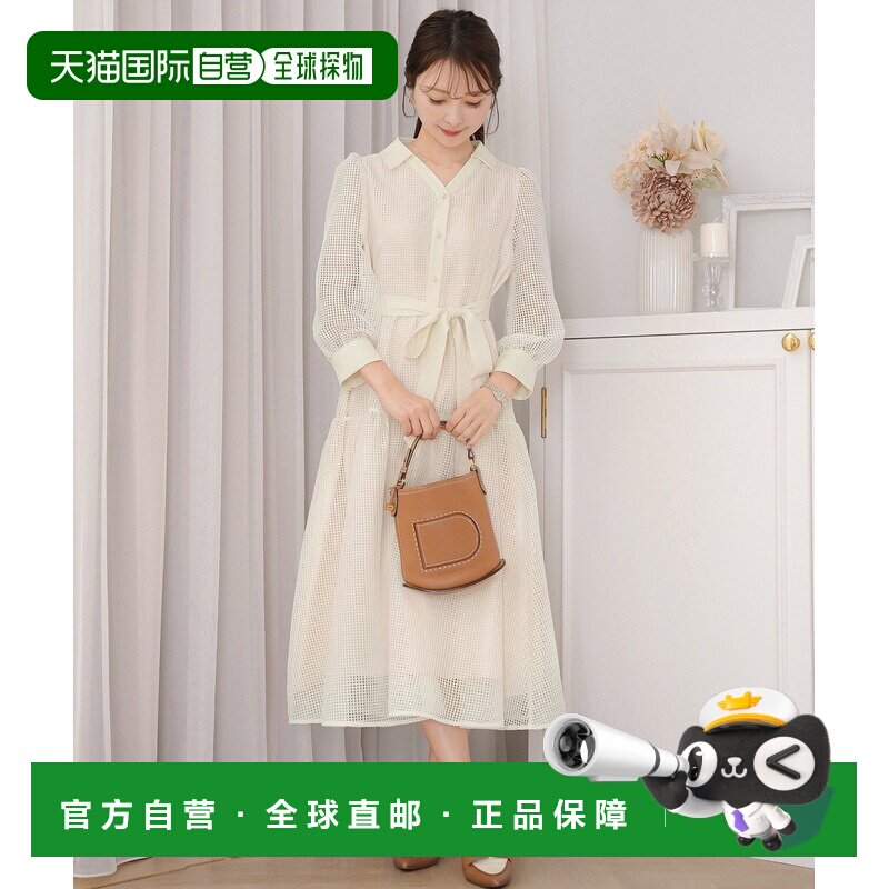 1h可退 日本直邮le reve vaniller 女士 镂空蕾丝衬衫连衣裙 lvn3