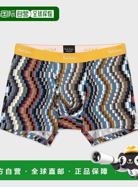 1h可退 日本直邮Paul Smith 男装 Wave Tiles 系列滑爽亲肤平角内