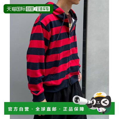 1h可退 日本直邮CIAOPANIC 男士 条纹双拉链连帽衫 CPZ2062106A00