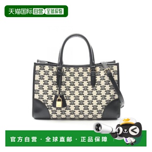 日本直邮中古Celine赛琳女包A级95新tote bag托特包帆布斜挎包白