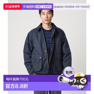 1h可退 日本直邮Barbour男装别注中棉夹克短款宽松半拉链双口袋设