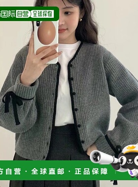 1h可退 日本直邮Girly Doll Ulysses 女士蝴蝶结袖拼色针织开衫 G