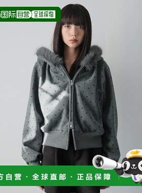 1h可退 日本直邮Ulysses 女装 加绒连帽衫 拉链 Dot印花 仿毛领设