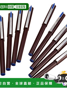 【日本直邮】Pentel派通记号笔签字笔PULAMAN 10支装蓝色握感舒适