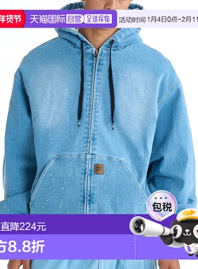 1h可退 日本直邮DC男女同款拉链连帽夹克 复古水洗丹宁外套 DJK26