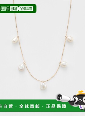 1h可退 日本直邮NOJESS 女士K10淡水珍珠项链 个性华丽层次感设计