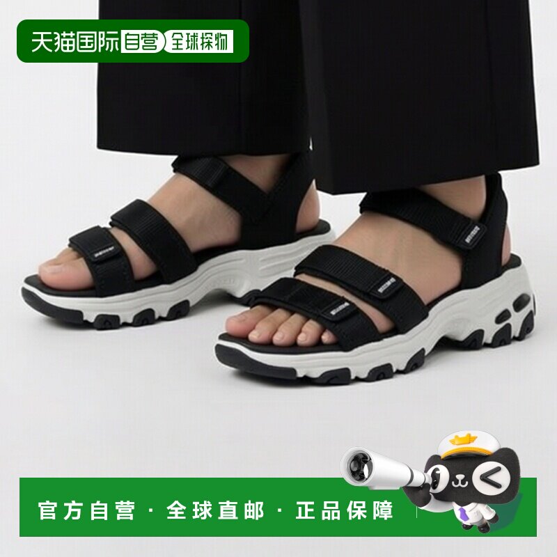 日本直邮斯凯奇 Skechers 女士搭扣凉鞋 SLP迪莱特斯凉鞋 黑色 [1图片
