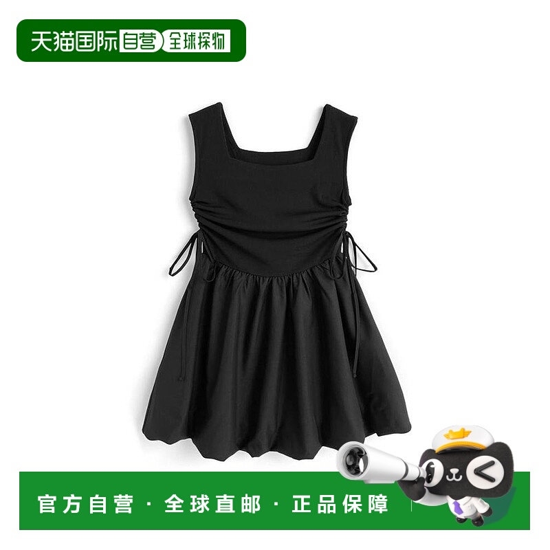 日本直邮日潮 GRL侧抽绳蝴蝶结气球切换迷你连衣裙ks105新款裙子