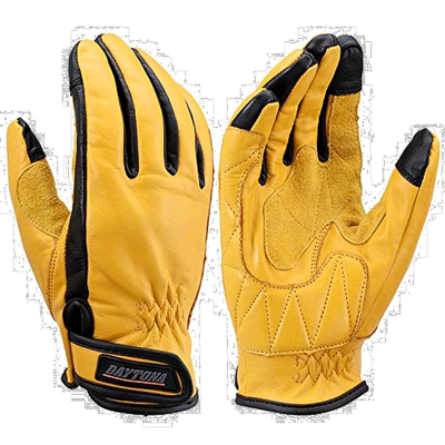 【日本直邮】Daytona 摩托牛皮手套 可触屏HBG-109 黄色XL 17750