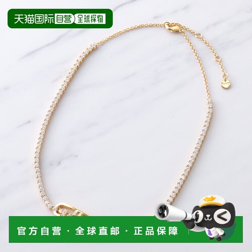 日本直邮FENDI OLOCK 女士项链8AL188 ATEP水晶镶嵌吊坠配饰F089U