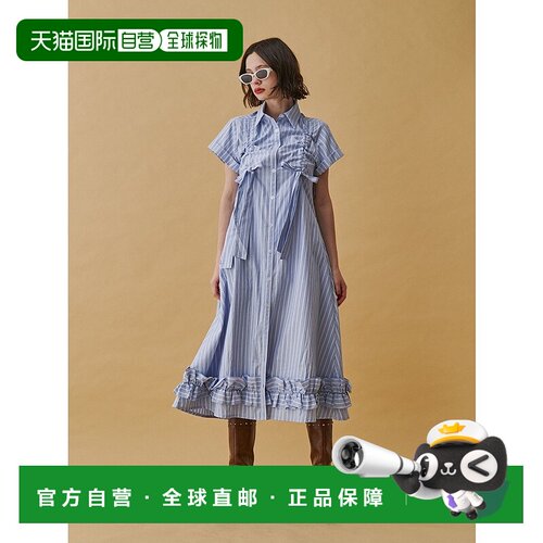1h可退 日本直邮jouetie 女士领结褶皱设计衬衫连衣裙 0825203006
