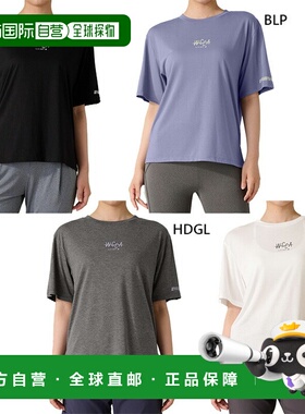 日本直邮G-FIT 女士宽松短袖上衣健身训练服灰色和紫色G-FIT GAC6