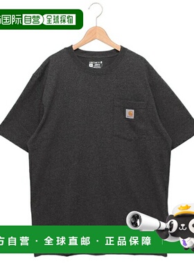 日本直邮Carhartt T 恤工作服口袋短袖 T炭灰色男士 K87 CRH